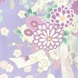 画像3: 七五三 着物 フルセット 2025年新作 ７歳 女の子 古典柄のお祝い着と結び帯＆箱せこセット 合繊【薄紫、菊に束ね熨斗】