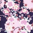 画像3: 七五三 ７歳 2025年新作 女の子用 四つ身の着物と結び帯 他 フルセット【茄子紺色、雪輪と八重桜】