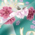 画像4: 七五三 ７歳 2025年新作 女の子用 四つ身の着物と結び帯 他 フルセット【ミント系、八重桜】
