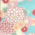 画像3: 七五三 着物 フルセット 2025年新作 ７歳 女の子 古典柄のお祝い着と結び帯＆箱せこセット 合繊【水色ｘ肌色、菊】