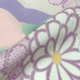 画像4: 七五三 着物 フルセット 2025年新作 ７歳 女の子 古典柄のお祝い着と結び帯＆箱せこセット 合繊【スキンピンクｘ紫、雲に菊】