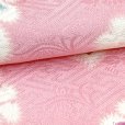 画像5: 七五三 着物 7歳 女の子 フルセット 古典柄 総柄の子供着物セット 合繊【ピンク、辻が花風】