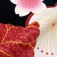 画像4: 子供着物(合繊)＆刺繍袴セット 卒園式 入学式 七五三 に【黒地、紅白椿】 (4)