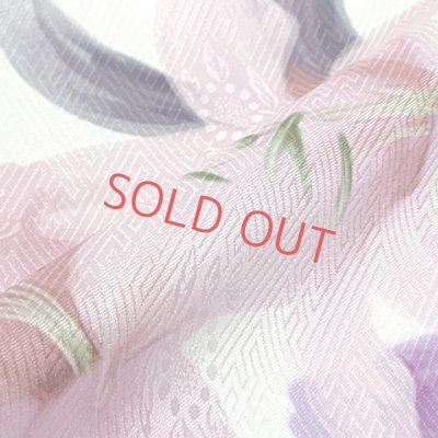 画像4: 女の子 袴セット 卒園式 入学式 小紋柄(総柄)四つ身の着物(合繊)＆無地袴のセット【生成り、百合とデイジー】