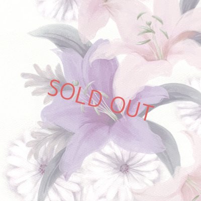 画像5: 女の子 袴セット 卒園式 入学式 小紋柄(総柄)四つ身の着物(合繊)＆無地袴のセット【生成り、百合とデイジー】