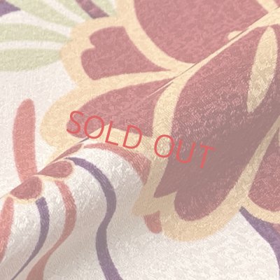 画像3: 女の子 袴セット 卒園式 入学式 小紋柄(総柄)四つ身の着物(合繊)＆無地袴のセット【エンジ系、菊と雪輪】