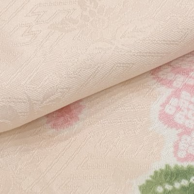 画像5: 女の子 袴セット 卒園式 入学式 小紋柄(総柄)四つ身の着物(合繊)＆刺繍袴のセット【スキンベージュ系、牡丹】