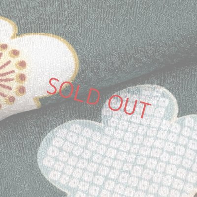 画像4: 女の子 袴セット 卒園式 入学式 小紋柄(総柄)四つ身の着物(合繊)＆刺繍袴のセット【深緑系、扇と菊】