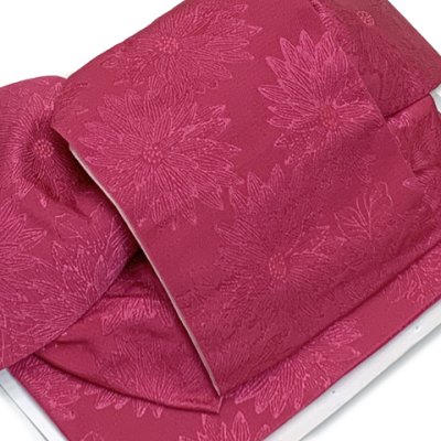 画像3: 【アウトレット品】 浴衣帯 レディース 小袋帯の作り帯 単品 結び帯【ワイン、ダリア】