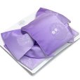 画像2: 【アウトレット 美品！】 浴衣帯 レディース 小袋帯の作り帯 単品 結び帯【紫ぼかし、桔梗に雪輪】 (2)