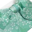 画像3: 【アウトレット 美品！】 浴衣帯 レディース 小袋帯の作り帯 単品 結び帯【ミント、桜】 (3)