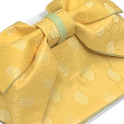 画像3: 【アウトレット 美品！】 浴衣帯 レディース 小袋帯の作り帯 単品 結び帯【黄色、八重桜】