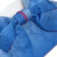 画像3: 【アウトレット 美品！】 浴衣帯 レディース 小袋帯の作り帯 単品 結び帯【ブルーぼかし、ひまわり】 (3)
