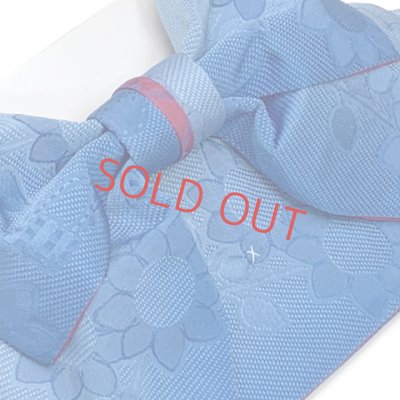 画像3: 【アウトレット 美品！】 浴衣帯 レディース 小袋帯の作り帯 単品 結び帯【ブルーぼかし、ひまわり】