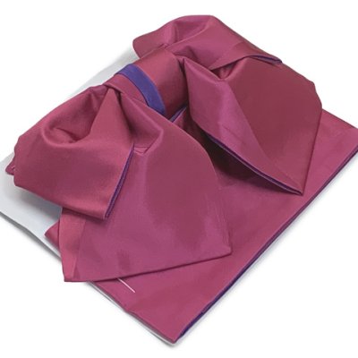 画像2: 【アウトレット 美品！】 浴衣帯 レディース 小袋帯の作り帯 単品 結び帯【ワイン】