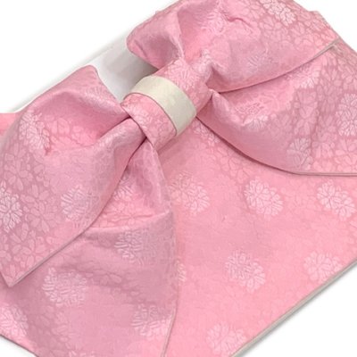 画像3: 【アウトレット 美品！】 浴衣帯 レディース 小袋帯の作り帯 単品 結び帯【ピンク、八重桜】