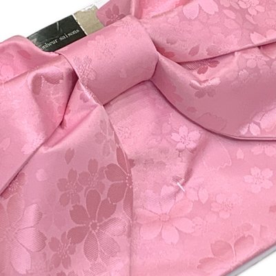 画像3: 【アウトレット品】 浴衣帯 レディース 小袋帯の作り帯 単品 結び帯【ピンク、秋桜】