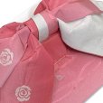 画像3: 【アウトレット 美品！】 浴衣帯 レディース 小袋帯の作り帯 単品 結び帯【赤系ぼかし、薔薇とリボン】 (3)