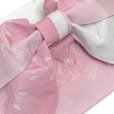 画像3: 【アウトレット 美品！】 浴衣帯 レディース 小袋帯の作り帯 単品 結び帯【ピンク、桜花弁】 (3)