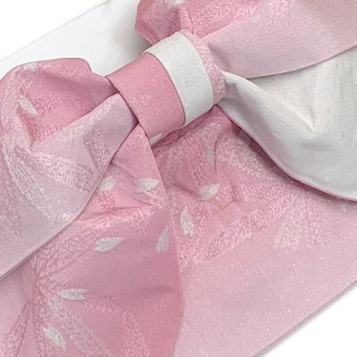 画像3: 【アウトレット 美品！】 浴衣帯 レディース 小袋帯の作り帯 単品 結び帯【ピンク、桜花弁】