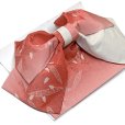画像2: 【アウトレット 美品！】 浴衣帯 レディース 小袋帯の作り帯 単品 結び帯【赤系ぼかし、桜花弁】 (2)