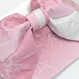 画像3: 【アウトレット 美品！】 浴衣帯 レディース 小袋帯の作り帯 単品 結び帯【ピンクぼかし、百合】 (3)