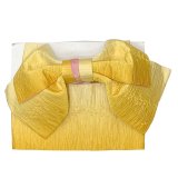 【訳あり品！】 浴衣 作り帯 レディース 大人 浴衣帯 つくり帯 簡単 単品【黄色ぼかし・桜】