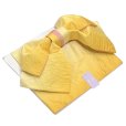 画像2: 【訳あり品！】 浴衣 作り帯 レディース 大人 浴衣帯 つくり帯 簡単 単品【黄色ぼかし・桜】 (2)