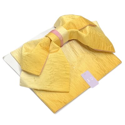画像2: 【訳あり品！】 浴衣 作り帯 レディース 大人 浴衣帯 つくり帯 簡単 単品【黄色ぼかし・桜】