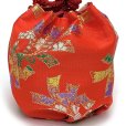 画像3: 七五三 子供草履＆巾着 2点セット 高級 京都西陣 3歳 7歳 女の子  草履 16.5cm/18.0cm/21.0cm【朱赤、束ね熨斗】