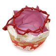 画像5: 七五三 子供草履＆巾着 2点セット 高級 京都西陣 3歳 7歳 女の子  草履 16.5cm/18.0cm/21.0cm【白系ｘ赤系、梅】