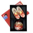 画像10: 七五三 子供草履＆巾着 2点セット 高級 京都西陣 3歳 7歳 女の子  草履 16.5cm/18.0cm/21.0cm【白系ｘ赤系、梅】