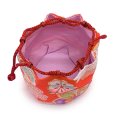 画像5: 七五三 子供草履＆巾着 2点セット 高級 京都西陣 3歳 7歳 女の子  草履 16.5cm/18.0cm/21.0cm【朱赤、古典桜】