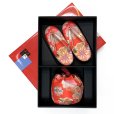画像10: 七五三 子供草履＆巾着 2点セット 高級 京都西陣 3歳 7歳 女の子  草履 16.5cm/18.0cm/21.0cm【朱赤、古典桜】