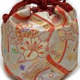 画像2: 七五三 子供草履＆巾着 2点セット 高級 京都西陣 3歳 7歳 女の子  草履 16.5cm/18.0cm/21.0cm【白系、よろけ格子に牡丹】