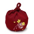 画像2: 七五三 子供草履＆巾着 2点セット 高級 京都西陣 3歳 7歳 女の子  草履 16.5cm/18.0cm/21.0cm【赤、黄桜と鈴】