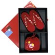 画像10: 七五三 子供草履＆巾着 2点セット 高級 京都西陣 3歳 7歳 女の子  草履 16.5cm/18.0cm/21.0cm【赤、黄桜と鈴】