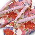 画像7: 七五三 子供草履＆巾着 2点セット 高級 京都西陣 3歳 7歳 女の子  草履 16.5cm/18.0cm/21.0cm【ピンク、流水に桜】