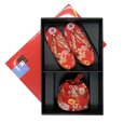 画像10: 七五三 子供草履＆巾着 2点セット 高級 京都西陣 3歳 7歳 女の子  草履 16.5cm/18.0cm/21.0cm【赤、桜爛漫】