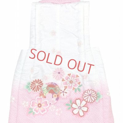 画像3: 被布コート 単品 七五三 3歳 女の子 被布着 合繊【白ｘピンク、鞠】