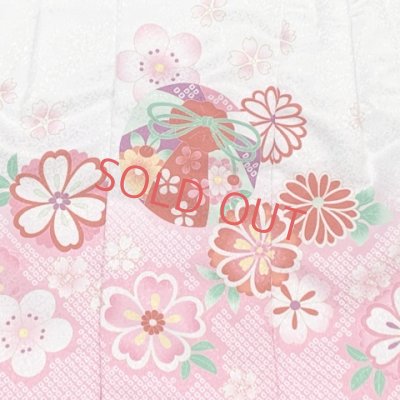 画像5: 被布コート 単品 七五三 3歳 女の子 被布着 合繊【白ｘピンク、鞠】