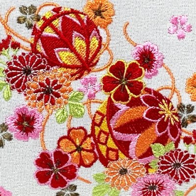 画像2: 七五三 バッグ R・Kブランド 子供用 刺繍柄のバッグ 合繊【白、鞠と菊】