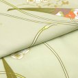 画像5: 洗える着物 小紋 袷 コーディネートセット RKブランド小紋と半幅帯作り帯セット 袷 フリーサイズ 肌着付き【薄緑、扇子】 (5)