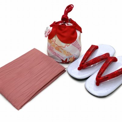 画像5: 2025年お正月向け新作 RKブランド 子供着物アンサンブル レトロ柄 女の子着物セット 100/110/120/130サイズ【白系、雪輪】