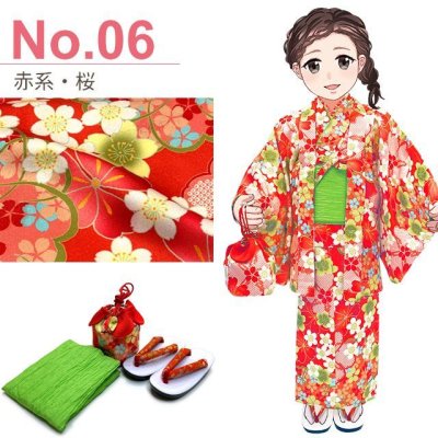 画像8: お正月向け RKブランド 子供着物アンサンブル レトロ柄 女の子着物セット【選べる７柄/４サイズ】