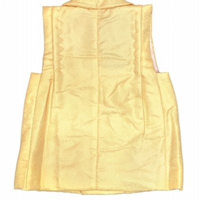 画像6: 被布コート 巾着付き R・Kブランド 刺繍入り 合繊七五三 ひな祭り 節句【クリームイエロー、鞠と菊】