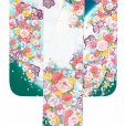 画像3: 絵羽柄の振袖 正絹 Sサイズ振袖 刺繍入り 成人式 十三参りに【白ｘ緑、桜と牡丹】