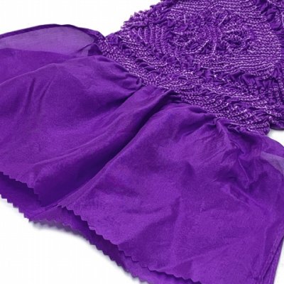 画像5: しごき 帯揚げ セット 七五三の着物に 子供用 正絹の志古貴と帯揚げセット【紫】