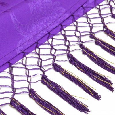 画像9: しごき 帯揚げ セット 七五三の着物に 子供用 志古貴(合繊)と帯揚げ(正絹)【紫】