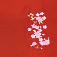 画像3: 【訳あり品】七五三 着物 子供和装小物　刺繍入りのしごき 正絹【赤 桜とつぼみ】